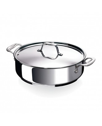 Cratita cu manere laterale si capac, inox, 5.1 L, 28 cm, Chef - BEKA